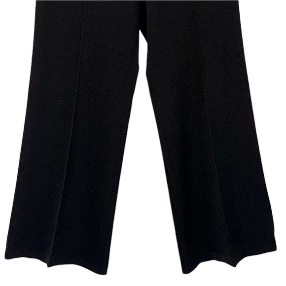 St. John Caviar Black Wide Leg Trouser Career Pants Size 12 - Picture 3 of 12